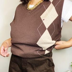 Vintage Tommy Brown/Tan Sweater Vest
